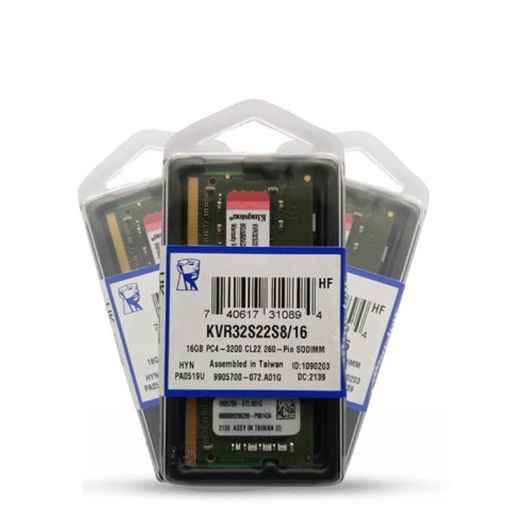 KINGSTON VALUERAM KVR32S22S8/16 - MEMORIA DE LAPTOP 16GB(1X 16GB) 260-PIN DDR4 SDRAM SO-DIMM 3200MHZ / CL22